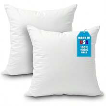 SKKREThrow Pillow Insert 18 X 18 Inch Set Of 2 Hypoallergenic 100 Virgin Fiber Made In USA Bed Sofa Couch Decorative Indoor Pillows2f6r - Premium - View 1