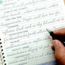 1 件 3D 凹槽快速书法练习笔记本，个性化圆形手写英文写作练习册，适合成人，可重复使用的书法练习贴纸 - 圣诞节、圣诞礼物、新年礼物（包括 1 支笔 + 5 支笔芯 + 1 个笔架，款式/颜色随机） - 彩色 - 查看 10