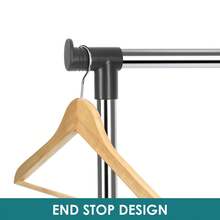 Clothes Rail Adjustable Garment Rack Telescopic Coat Rack Hanging Rail Clothes Stand With Shoe Shelf And Casters Clothing Rack For Small Place Organiser Shelf Bedroom Clothing Rack - Carril único - Ver 5