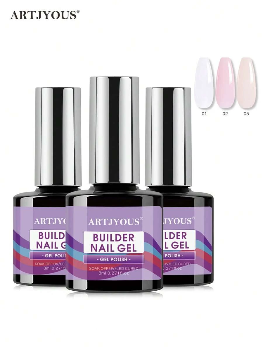 3 件 8ml 指甲花凝胶渐变色指甲胶顺滑涂抹 UV 凝胶凝胶抛光与彩色凝胶抛光混合打造渐变效果专业美甲 DIY 美甲