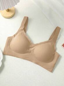 Soft Support Bra For Women, Solid Color, Comfortable, Minimalist, Wireless, Non-Sagging Bra
