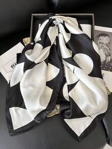 1pc New Printed Silk Scarf For Women, Versatile Women Bandana,Neckerchief Fashion Daily Wear - Multicolor - View 1