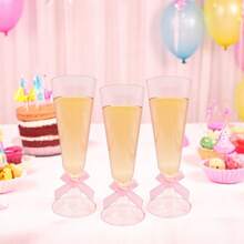 25/10/5 pièces Tasse haute de 155ml, en matière plastique, réutilisable, convient pour les boissons froides, les boissons chaudes, les desserts, les jus, le thé noir, etc. Convient pour les mariages, les anniversaires, la Saint-Valentin, Halloween, Noël et toutes sortes d'événements festifs