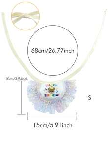 1 件装狗狗和猫咪唾液围兜，泰迪熊生日围巾，适合小型犬 - 彩色 - 查看 12