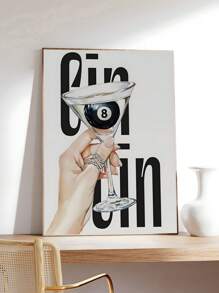 1 Stück Moderner Spicy Marg Muster, Spicy Margarita Muster, Cocktail Muster, Rezept Muster, Bar Wagen Muster, Bar Wagen Dekoration Küche Wandkunst Ästhetische Drucke, Retro Martini Kunst, Design Sinn Zitate Schriftart Kunst Ölgemälde Poster, Bar Raum Dekoration, Schlafzimmer Dekoration, Wohnzimmer Dekoration, Büro Dekoration