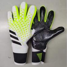 1 par de guantes de portero de fútbol, guantes protectores de dedos para partido de fútbol, antideslizantes, transpirables, suaves y resistentes al desgaste para entrenamiento