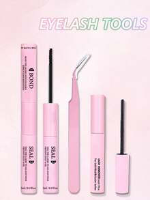 10毫升睫毛胶水及定型液，5毫升卸妆液，镊子，刷子，专业低刺激性睫毛嫁接卸除凝胶，睫毛胶水 - 黑色 - 查看 9