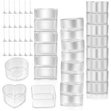 130pcs Candle Holder And Wick Set, 30pcs Tea Light Candle Holders, 100pcs Candle Wicks, Plastic Tea Light Cups, Candle Holders, Wax Melting Tin Mold Stands, DIY Candle Making Supplies Kit, Candle Making