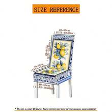 1/4/5/6/7件柠檬花卉印花/椅套套装,适用于室内家居餐厅、酒店现代日常装饰。桌布适用于方桌,弹力椅套可水洗 - YT-094 - 查看 14