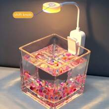1/2 Unidades Lámpara de iluminación para acuario con pinza, 3 fuentes de luz de color, conmutación entre modos de luz blanca, cálida y neutra, brillo ajustable, cabeza giratoria 360°, flexible y portátil, tamaño pequeño, alimentada por batería (batería no incluida)/versiones recargables, adecuada para plantas de acuario, recipiente de vidrio, pequeño estanque de agua dulce, accesorio de iluminación para acuario, lámpara para pecera, lámpara para libros pequeños