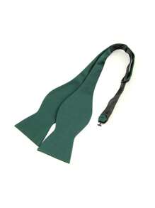 1pc Men's Polyester Solid Bow Tie, Classic Accessory For Wedding, Groom, Business Party Suit