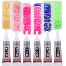 Kit de pegamento transparente para joyería B7000 de 9ml con bolígrafo para resina y rhinestones, adhesivo resistente al agua y de uso múltiple para resina epoxi, manualidades de joyería, rhinestones, fundas de teléfono, zapatos y decoración de uñas