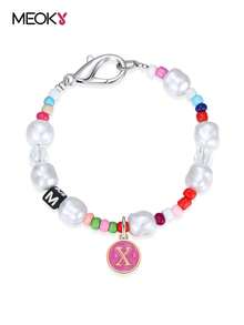 1pc Cup Chain, A-Z Letter Charm Pendant Accessory For Cup/Mug/Tumbler Personalized Decoration, ID Tag Initial Handle Charm - Letter Cup Chain X - View 1