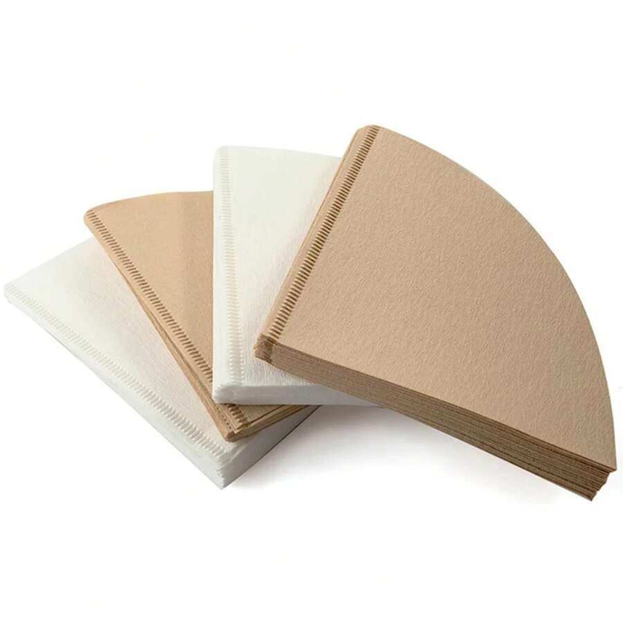 YRP 60 V Coffee Filter Paper Count Disposable Coffel Filter Natural Cone Shaped Unbleached Filter For V & 60 Coffee Dropper