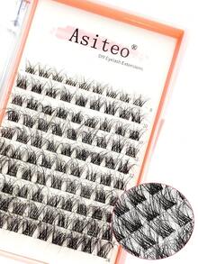 Asiteo DIY 簇状睫毛 90 件 自然分段睫毛束 睫毛延长 单根睫毛 睫毛束 睫毛簇、睫毛簇、单根睫毛、睫毛、假睫毛 - 黑色 - 查看 7