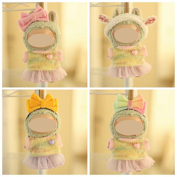 1pc Clothes Only (No Doll), Suitable For 17cm 1st/2nd/3rd Generation Doll Dress, Headband, Hair Clip, Clothing Accessories, Party Costume