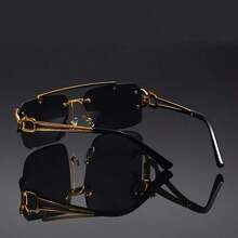 1 pereche unisex pătrat la modă fără ramă margine personalizată leopard ochelari decorativi la modă