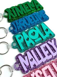 Backpack Tag | Children Backpack Tag | Personalized Name Tag | Diaper Bag Tag | Lunch Box Tag | Kid Label | Customized Name Tag,Multi-Functional,Ornamental,Letter,Stylish,Modern,Colorful,Cute,Adorable,Casual,Custom,Personalised,Unique,Customized,Ideal Gifts For Him,Ideal Gifts For Her,Halloween Edit,Back To School Fashion,Christmas Gift - Multicolor - View 2