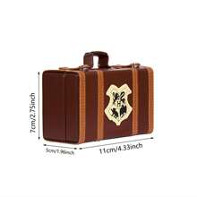 Harry Potter Harry Potter Monster Book OF Storage Bag, Wizarding World Harry Potter Book Of Monsters Plush Book Bag, Cosplay Backpack, Brown Large Capacity Travel Cosmetic Bag Teens Adults Women Portable Organizer Handbag, Cosmetic Bag, Luggage-Shaped Card Holder, ID, Access Card & Ticket Organizer, Perfect For Harry Potter Fans, Graduation Gift[Officially Licensed], School Supplies,Back To School