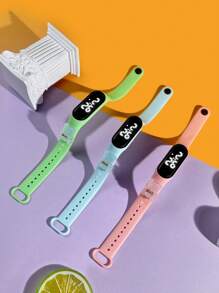 Set de 3 relojes infantiles M3 con diseño de oso blanco transparente con lazo, reloj de moda y versátil como regalo personalizado para mejores amigos