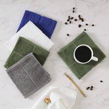 Glynniss Dishcloths Kitchen Highly Absorbent Dish Rags 100% Cotton Dish Cloths For Washing Dishes (Garden Green) - Aqua Sky - View 10