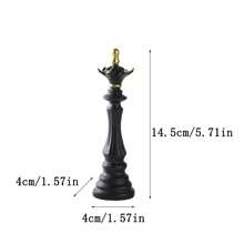 1pc Creative Home Furnishings International Elephant Resin Furnishings Window Decoration Black Chess Pieces Decoration