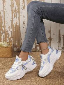 Women Wedge Sneakers - Blue - View 7