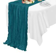 1 Stück 10ft oranger Tischläufer im Boho-Stil, 35"X118" lang, für Baby Bad, Bridal-Shower oder Hochzeitsfeier Dekoration