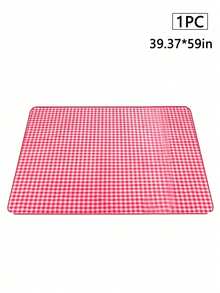 1pc Extra Large Thick Waterproof Picnic Mat, Outdoor Foldable Waterproof Picnic Blanket, Portable Picnic Mat Suitable For Family, Friends Camping Picnics, Outdoor Picnic Rug, Super Large Portable Sand-Proof Waterproof Mat, Lightweight And Portable, Suitable For Grass, Beach, Travel, Camping, Concerts, Comes With Carry Bag - Red - View 2