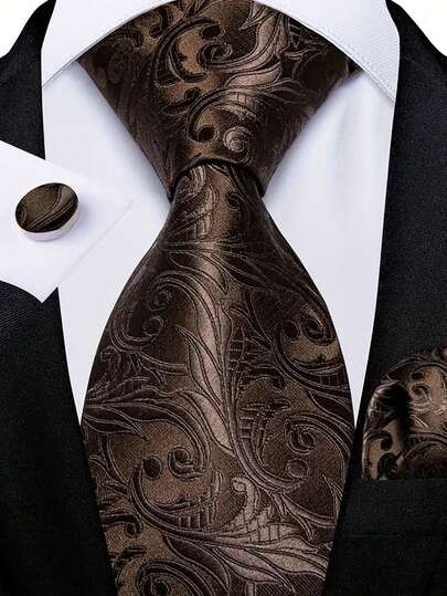 Men's Tie Set, Classic Fashion Tie Set Includes Cufflinks, Business Party