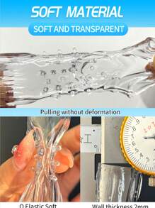Funda de pene con 2 tallas transparentes diferentes, juguete sexual masculino, producto sexy SM. Funda de pene transparente con partículas suaves. Funda de pene de silicona con vaina extendida. Anillo de pene con estiramiento esférico, reutilizable, funda de pene realista, juguete sexual para adultos, pareja, estimulación de la vagina femenina para mejorar el placer sexual, funda de pene de 4 cm de largo para hombres, juguete sexual para parejas