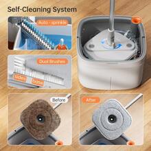Mop And Bucket Set Easytouse Spin Mop With Separate Dirty Water System DeepCleaning Mops For Floors Ideal For Home Kitchen Bathroom - 2 - View 6