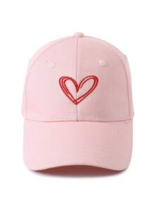 1 Stück Unisex Valentinstag limitierte Auflage Baseball Cap mit Herz-Stickerei, geeignet für alle Jahreszeiten