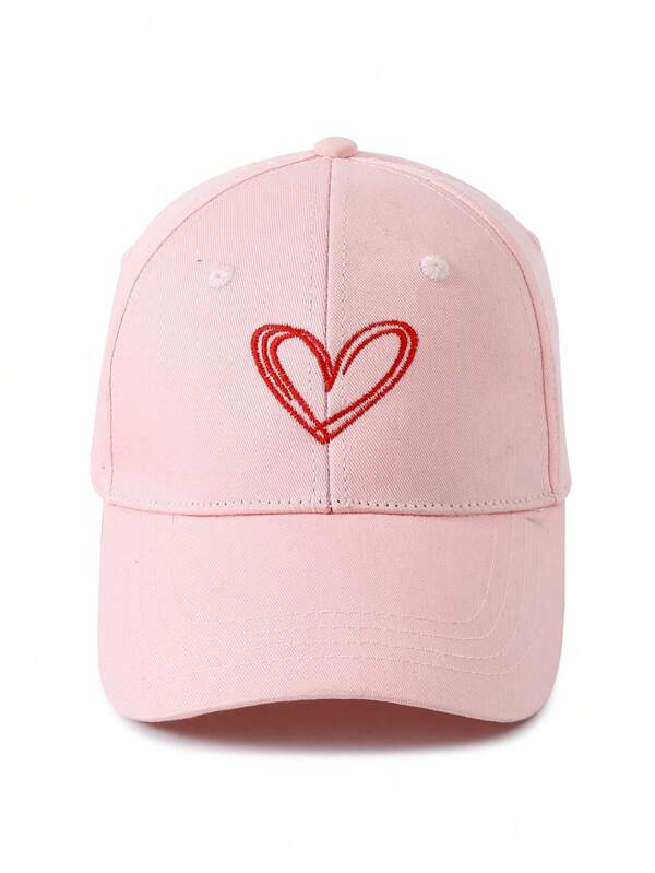 1pc Unisex Valentine's Day Limited Edition Heart Embroidery Baseball Cap, Suitable For All Seasons