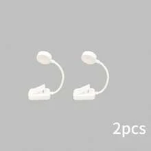 1/2 Unidades Lámpara de iluminación para acuario con pinza, 3 fuentes de luz de color, conmutación entre modos de luz blanca, cálida y neutra, brillo ajustable, cabeza giratoria 360°, flexible y portátil, tamaño pequeño, alimentada por batería (batería no incluida)/versiones recargables, adecuada para plantas de acuario, recipiente de vidrio, pequeño estanque de agua dulce, accesorio de iluminación para acuario, lámpara para pecera, lámpara para libros pequeños