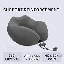 Memory Foam U-Shaped Neck Pillow, Cervical Support Cushion For Napping, Sleeping, Travel