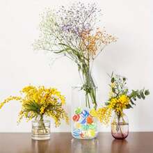 混合玻璃弹珠球，包括哑光饰面、3朵花、8朵花、芝麻点玻璃球，适用于户外活动、花盆、鱼缸、花园、游泳池、手工艺品、DIY装饰