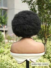 Musik Festival 12 Zoll Afro Krause Schwarz Weiß Pink Blau Lila 613 Grau Braun Synthetische Pony Perücken 70er 80er Jahre Perücken für Frauen und Männer Synthetisches Haar Afro Geflecht Synthetische Perücke mit großem voluminösem und weichem natürlichem Look Voll Pumps Perücke für - Cosplay und Alltagstragen