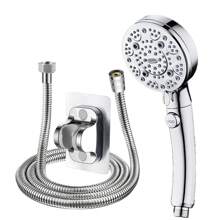 Handheld Shower Head With 9 Pressure Settings, Multi-Mode Shower Sprayer, One-Click Water Stop, Includes Hose And Bracket Set, Stronger Water Flow For A More Thorough Rinse