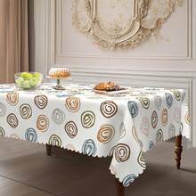 1pc New French-Style Minimalist Round Tablecloth, Luxurious High-End, Highly Practical, Suitable For Holiday Gatherings, Restaurants, Home Kitchens, Fits Rectangular And Round Dining Tables