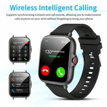 1pc Unisex Silicone Band Smart Watch With Call, Step Tracking, Calorie, Distance, Multi-Sport Modes, Alarm, Notification Reminder, 1.83" Full-Screen Touch Display Compatible With IOS & Android Smartphones