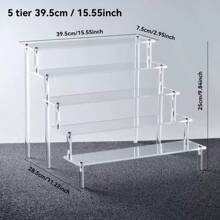 1 pièce Support d'affichage en acrylique transparent, à 1-5 niveaux. Organisateur cosmétique, support en acrylique pour parfum, support à cupcakes, pour figurines Amiibo et POP, présentoir pour aliments et desserts, produits de fournisseur cosmétique