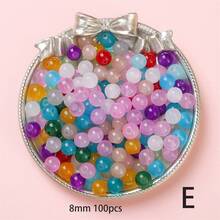 Kit de bijuterii cu mărgele rotunde din sticlă, 420 buc, pentru brățări DIY, coliere, cercei, artizanat, cadouri, kituri de mărgele (culori aleatorii)