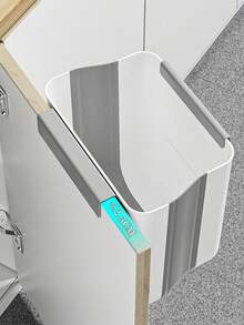 1pc Wall Mounted Garbage Bin, Foldable Garbage Bin, Wall Mounted Foldable Garbage Bin, Space Saving Garbage Bin, Kitchen, Office - Multicolor - View 5