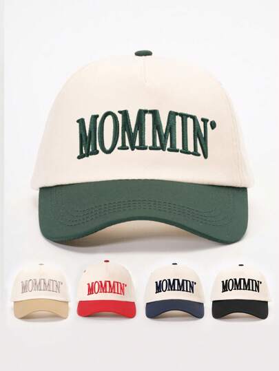 Boné de beisebol bordado "WIFEY" com cores contrastantes, ajustável, proteção solar, casual, adequado para primavera e outono, viagens, moda, versátil, estilo jovem Y2K