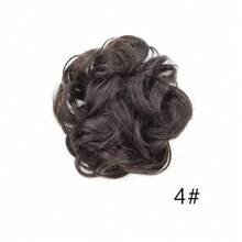 1 pieza Simulación de moño desordenado y ondulado natural, adecuado para usar a diario, sujetadores de coleta, bandas elásticas para el cabello, coleteros, cuerda para el cabello, elásticos para el cabello
