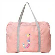 Bolsa de viaje con estampado de flores rosas, bolsa de equipaje, bolsa de mano, bolsa de fin de semana, bolsa de gran capacidad, impermeable, plegable, bolsa organizadora, bolso de lona con cremallera, para mujer, hombre, viajes, vacaciones, estudiantes, regreso a la escuela, accesorios de viaje, maleta, bolsa de gimnasio, bolsa de deporte, bolsa de hospital, bolsa de vacaciones, bolsa impermeable, bolsa de invierno, accesorios escolares - Rosa - Ver 12