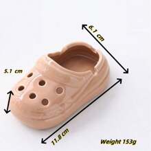 Unique Ceramic Wooden Clogs Ashtray - Beige & White Simulated Tool Design, Ideal For Home, Office And Hotel Decor | Perfect Gift For Valentine's Day, New Year And Spring Festival