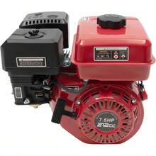 Gas Engine Motor, 7.5HP 4-Stroke Gas Powered Engine With Air Cooling & Air Filter, 3000W Gas Powered Engine For Go-Karts, Minibikes, Lawnmowers, Log-Splitter[Best Gift For Family&Friends] - 紅色 - 查看 1