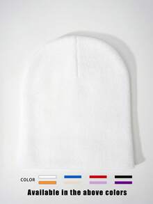 1 件男女通用 Y2K 风格纯黑色短款无檐针织帽，户外冬季保暖休闲百搭帽子，适合通勤秋季装 - 純色針織帽 - 查看 21